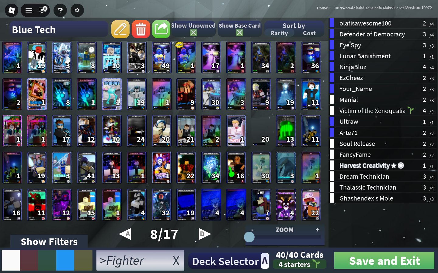 Blox Cards deck builder